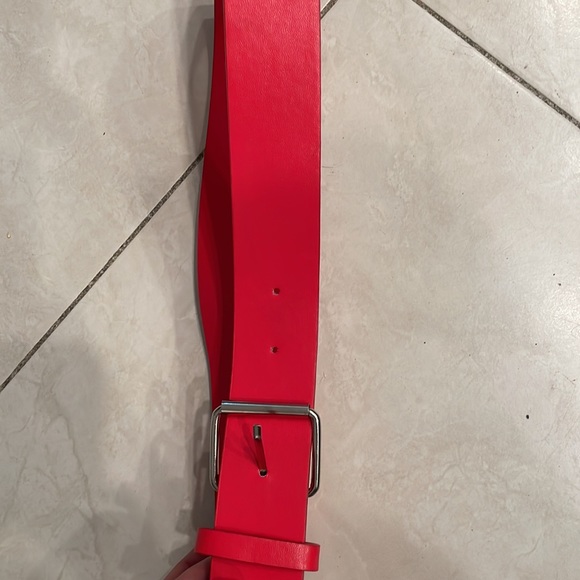 Red Leather Belt - Picture 2 of 3